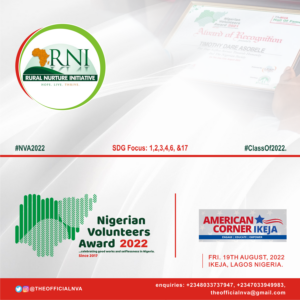 Read more about the article RNI UNVEILED AS NIGERIAN VOLUNTEERS AWARD 2022 RECEPIENT